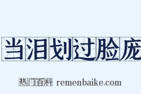 当泪划过脸庞是什么意思的图片